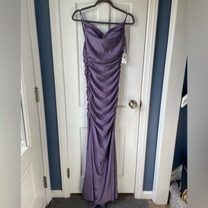 Windsor - Whitley Formal Ruched long Lavender Mermaid Dress